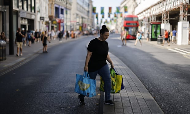 Shoppers in Oxford Street in central London
