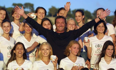 Gérald Marie with Elite Model Look contestants in Nice in 2001.