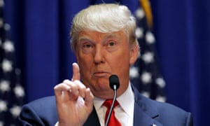 Trump at his official campaign launch.