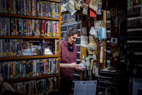 Derek de Vreught, the owner of Picture Search, the last DVD rental store in Melbourne, Australia