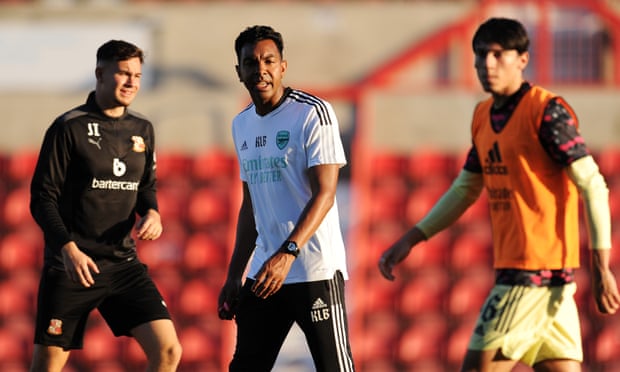 Kevin Betsy during training with Arsenal’s Under-23s.