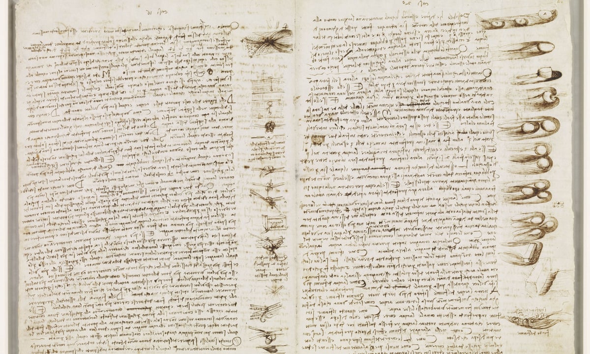 Leonardo Da Vinci S Visionary Notebooks Now Online Browse 570 Digitized Pages Open Culture