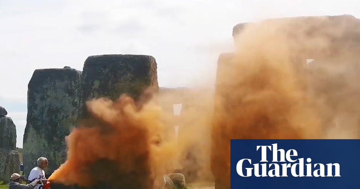 Anti-oil activists sprayed Stonehenge orange for ‘maximum impact’, court told