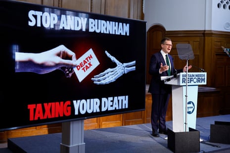 Robert Jenrick speaking at a Reform UK press conference this morning.