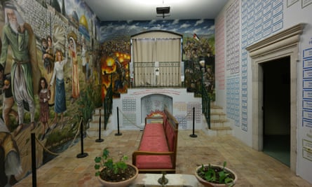 The basement includes a dedication to the history of the Palestinian struggle, with the names of lost villages listed on the wall.