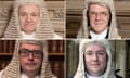 The judges who resigned from the Garrick Club, clockwise from top left: Sir Nicholas Cusworth, Sir Keith Lindblom, Sir Ian Dove and Sir Nicholas Lavender. The latest resignations follow those of the head of the civil service and the MI6 chief.