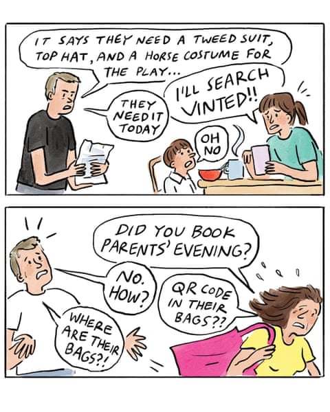 End of term cartoon by Becky Barnicoat, panel 2