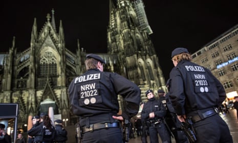 Police at Cologne cathedral