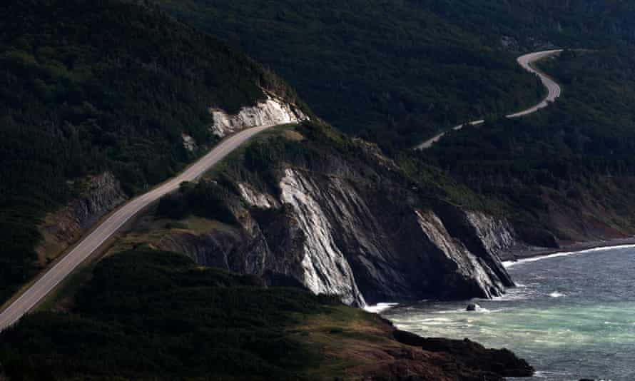 The Cabot Trail highway in the Cape Breton Highlands national park, Nova Scotia.