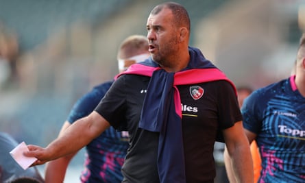 Michael Cheika during the pre-Season friendly match between Leicester and Nottingham