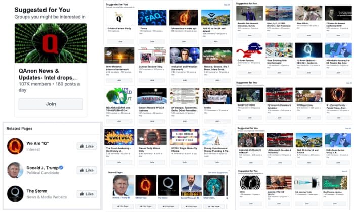 Down The Rabbit Hole How Qanon Conspiracies Thrive On Facebook Facebook The Guardian