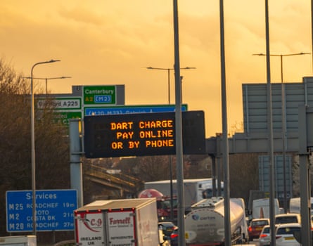 Sign telling drivers how to pay the Dart Charge
