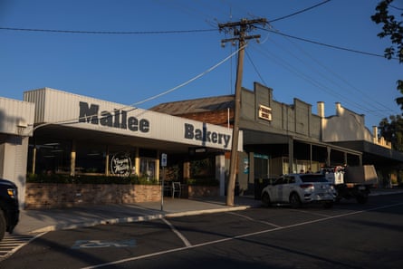 The town of Ouyen early on Tuesday morning.