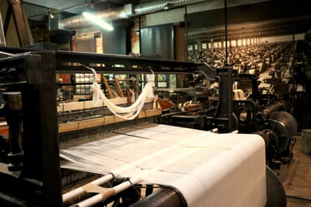 A piece of machinery in the museum of the factory.