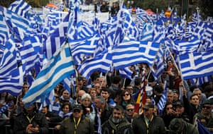 Athens, GreeceProtesters wave Greek flags as they take part in a demonstration