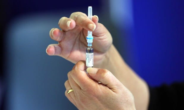 MMR vaccine and needle