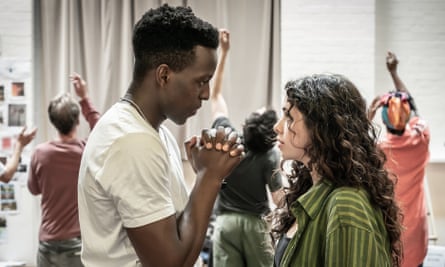 Toheeb Jimoh and Isis Hainsworth in rehearsals for Romeo and Juliet.