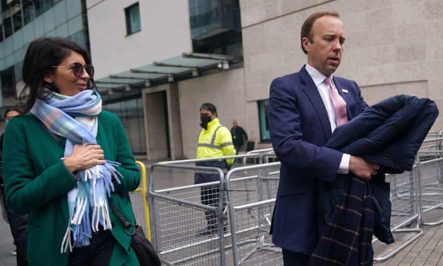 Matt Hancock with adviser Gina Coladangelo.