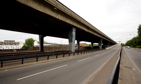The usually congested A40 Westway in west London. The UK’s longest elevated road requires significant repairs.