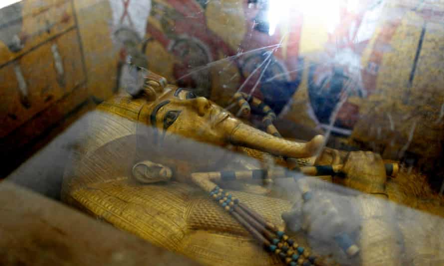 The gold mummy of Tutankhamun.
