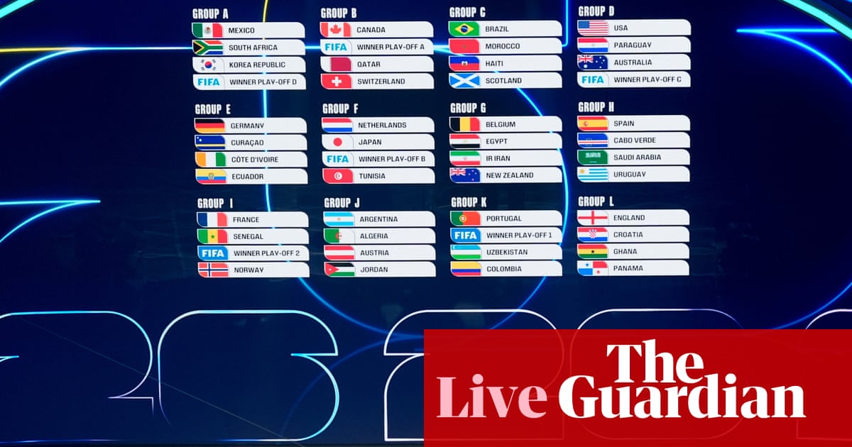 Image for World Cup 2026 draw updates: England to meet Croatia, Brazil await Scotland, USA will face Australia – live