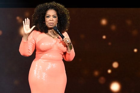 Oprah Winfrey on stage in Melbourne. ‘I’m here to help you turn up the volume in your life.’ 