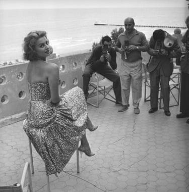 Sophia Loren poses for photographers in Venice in 1955