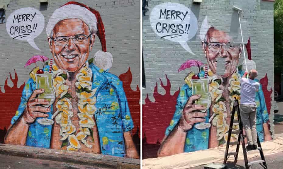 Australian Prime Minister parodied on mural in Sydney