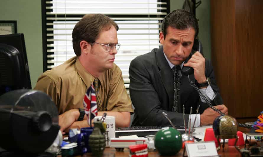 With Steve Carell in the office.
