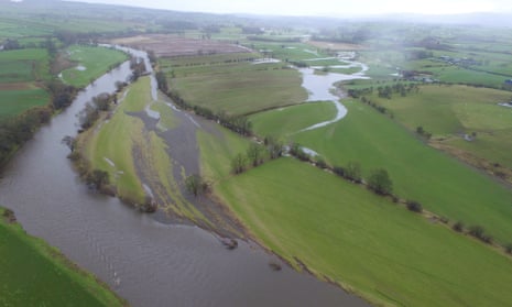Floodplains of river Eden in Cumbria, 2016.