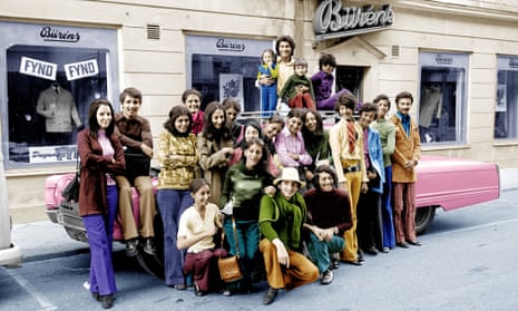 Osama bin Laden (second from right) on a visit to Falun, Sweden, in 1971.