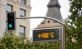 A digital thermometer reads 40C degrees in Madrid.