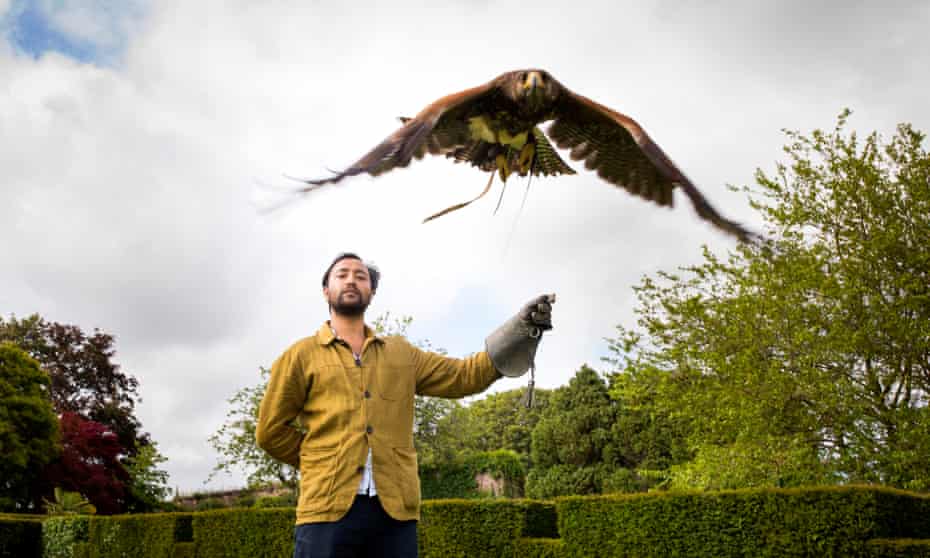 Rhik flies a Harris’s hawk.