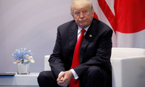 Donald Trump at the G20 leaders summit in Hamburg, Germany.