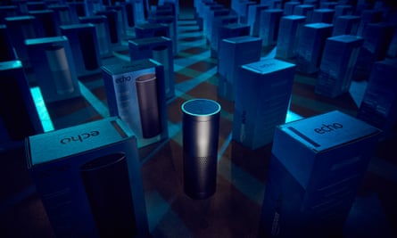 Amazon Echo voice-controlled speakers.