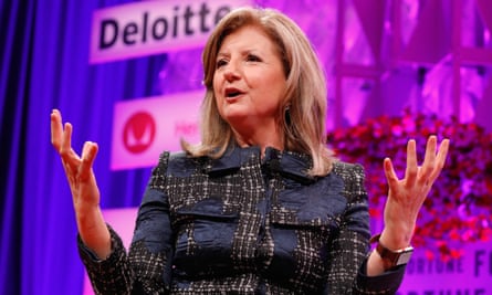 Ariann Huffington, founder of Huffington Post, whose parent company Verizon last month announced 800 job cuts in its media division.