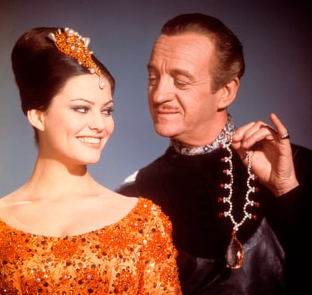 Claudia Cardinale with David Niven in The Pink Panther, 1963.