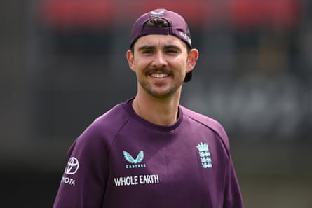 Josh Tongue during a nets session at Old Trafford in July