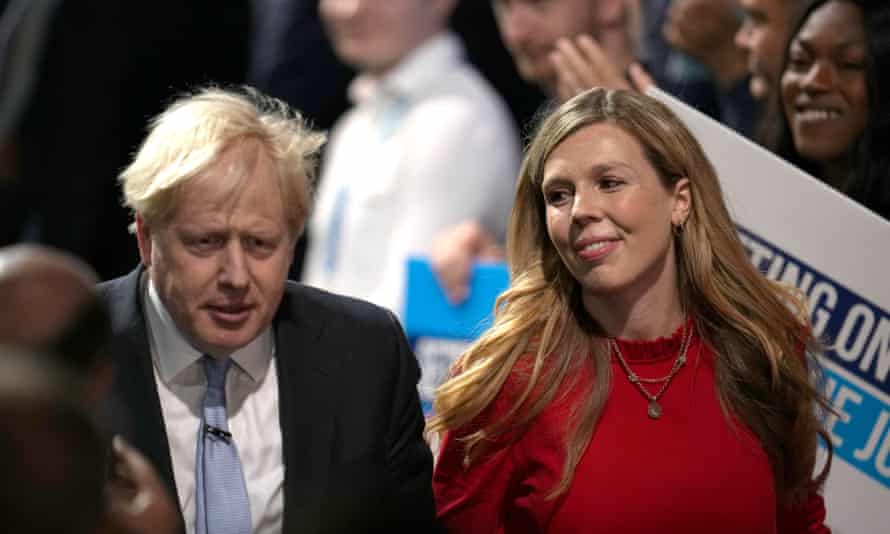 Britain’s Prime Minister Boris Johnson and wife Carrie Johnson.