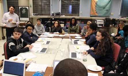 A youth ‘Change Agent’ committee meets at Boston’s City Hall in March to narrow down ideas before the final vote.