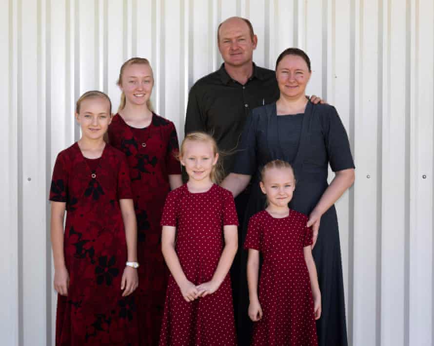 Pastor Abram Fehr with his family.