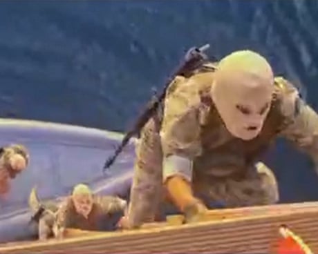 Footage purportedly shows Iranian forces seize two vessels in the strait of Hormuz - video