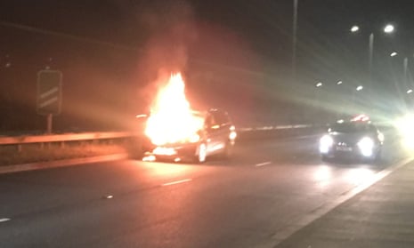 BMW car fire