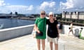 Helen Pidd and mum Scandinavia train holiday: Me and mum on roof of opera house in Oslo