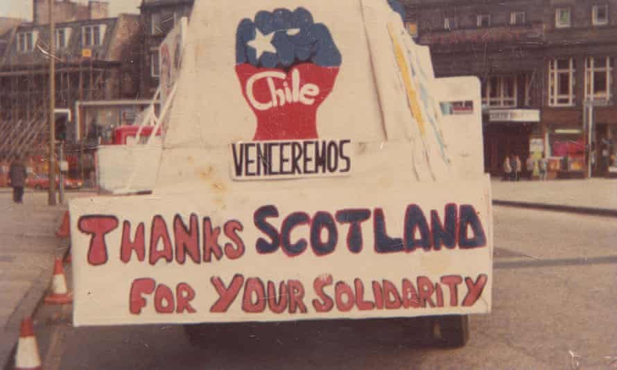 A message of thanks in Glasgow, 1982.