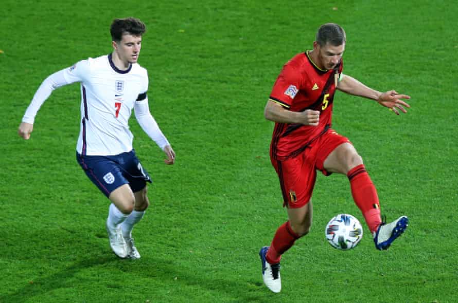 England in action last November against Belgium