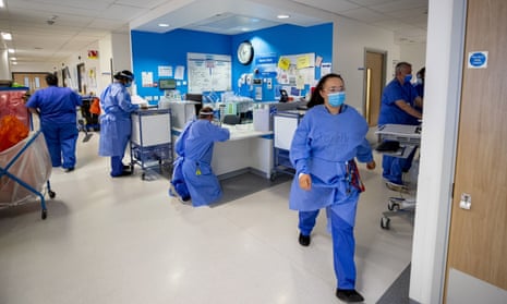 Staff on a hospital ward in 2020.