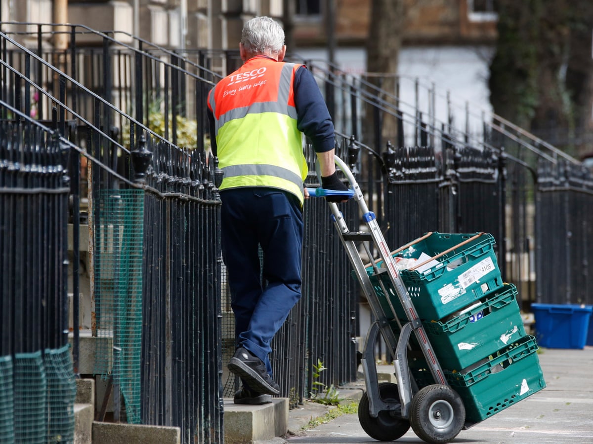 Tesco To Take On Amazon With Free Home Delivery For Premium Cardholders Food Drink Industry The Guardian