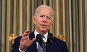Joe Biden speaks at the White House on Friday. 