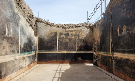 The ‘black room’ discovered in Pompeii.